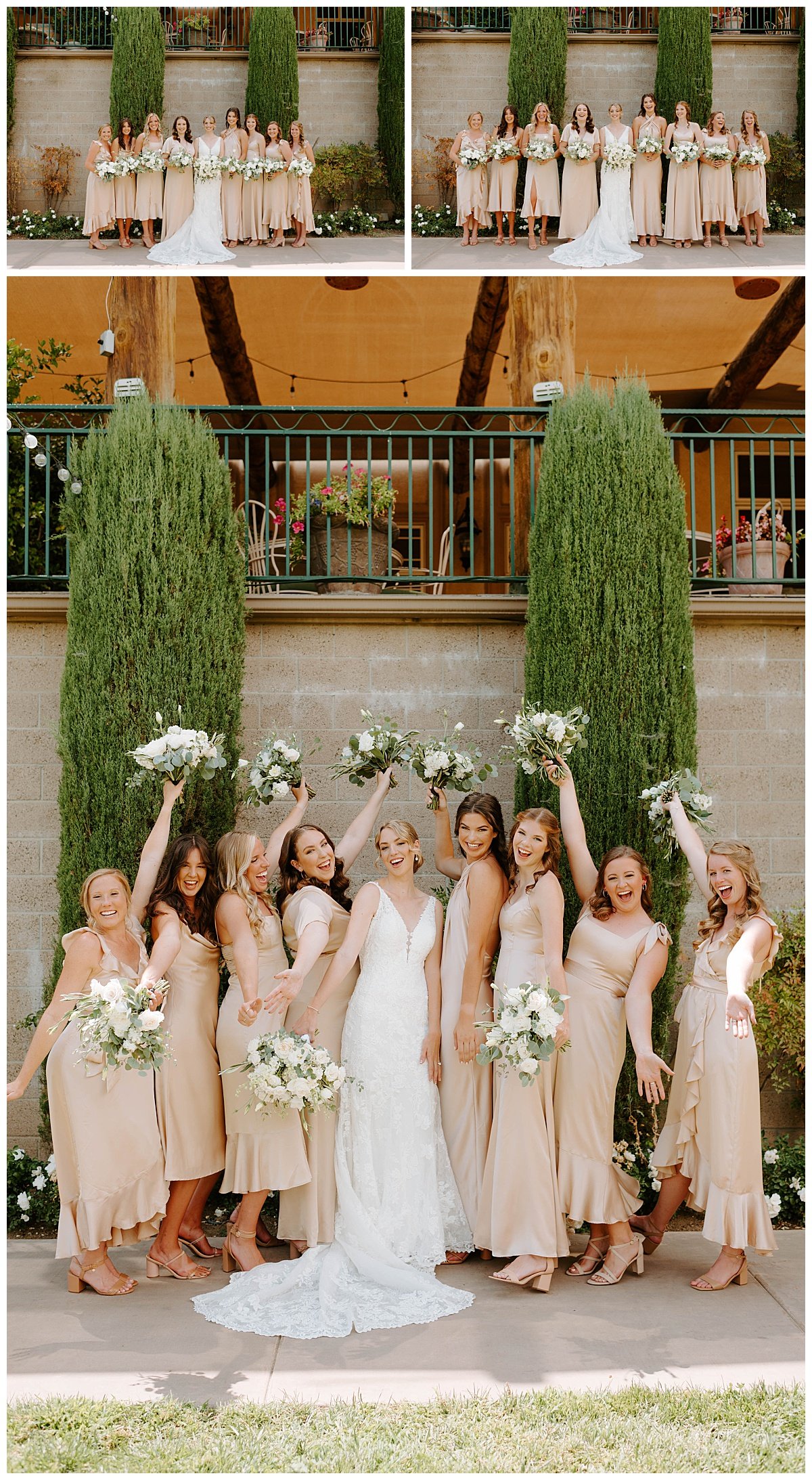 bridesmaids for wedding at the south coast winery