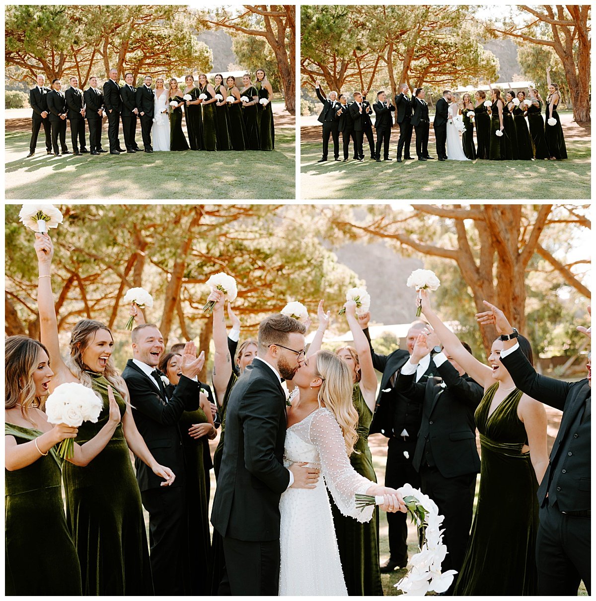 wedding party for Classic Wedding at The Ranch at Laguna Beach