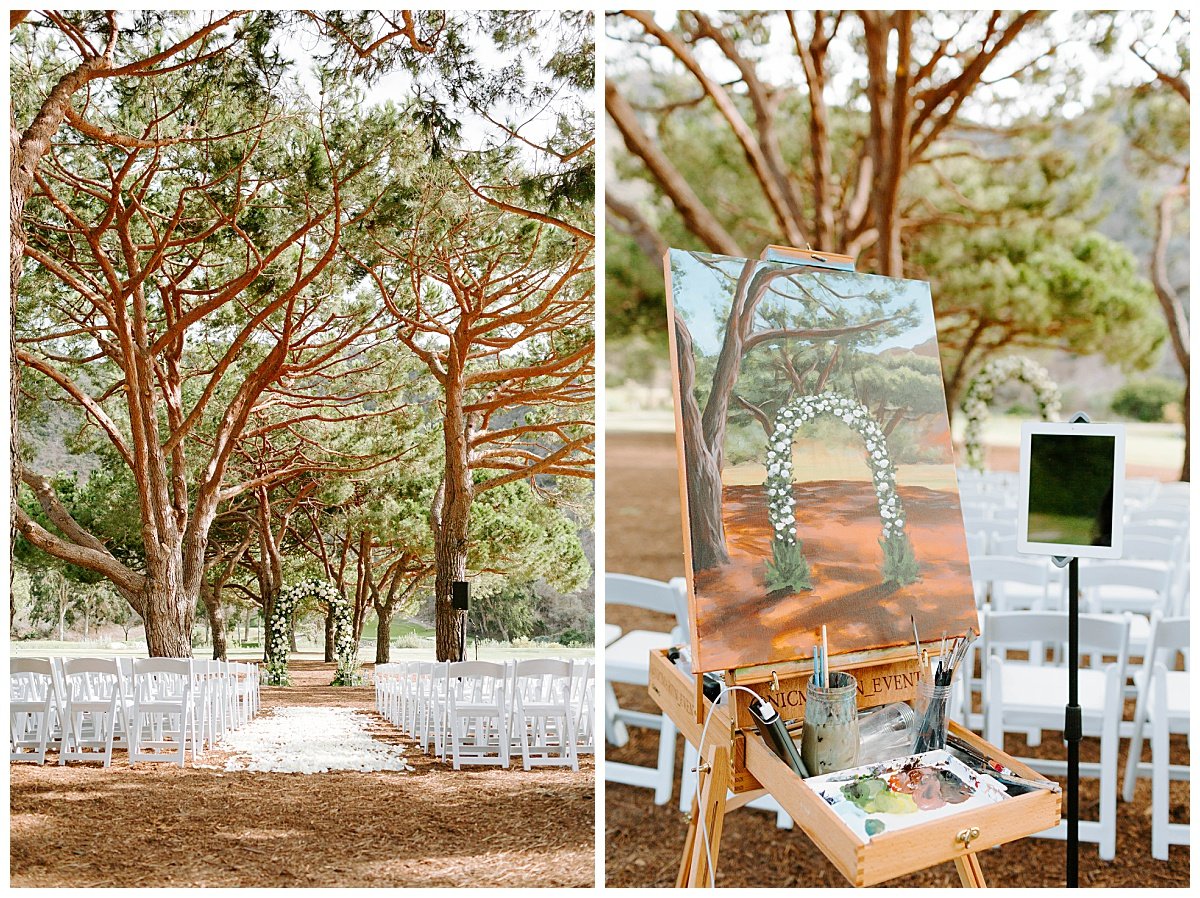 outdoor wedding ceremony for Classic Wedding at The Ranch at Laguna Beach