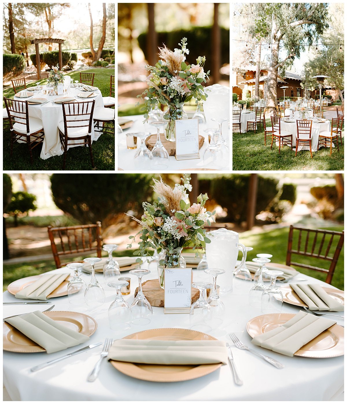 OUTDOOR WEDDING RECEPTION FOR SPRING WEDDING AT THE HAWK RANCH WEDDING VENUE