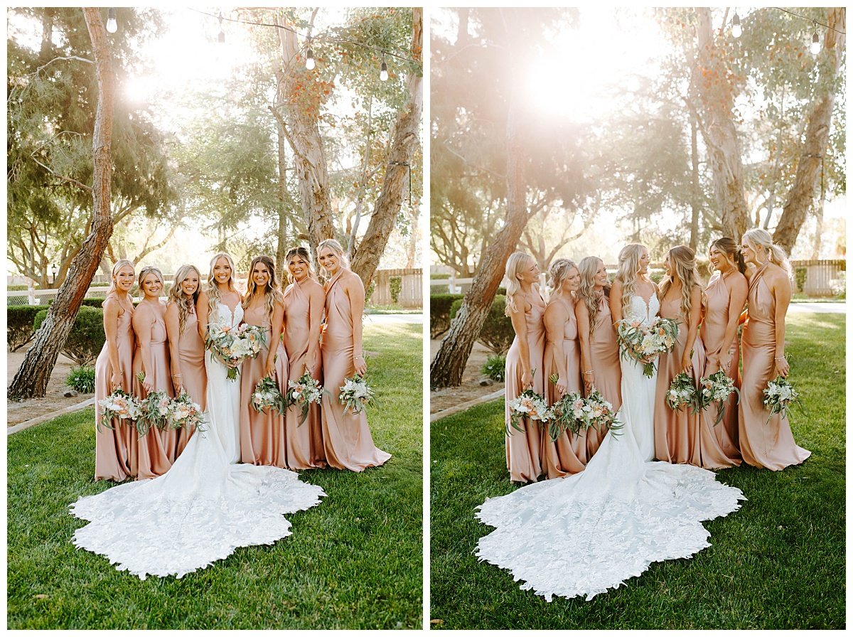 BRIDESMAIDS FOR SPRING WEDDING AT THE HAWK RANCH WEDDING VENUE