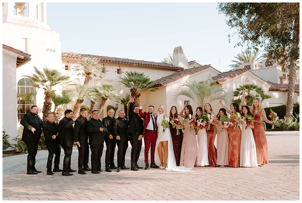 BRIDAL PARTY FOR SUMMER WEDDING AT THE TALEGA GOLF CLUB