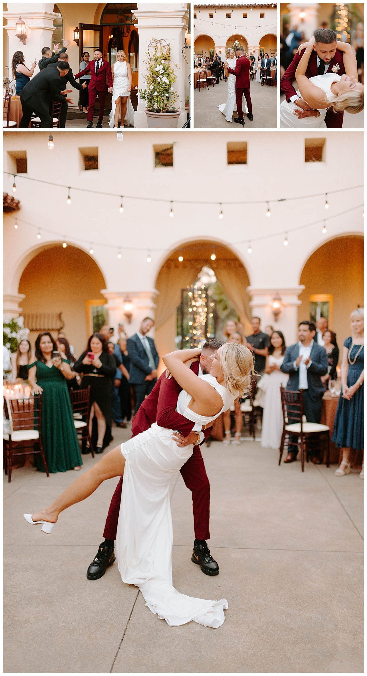 WEDDING RECEPTION FIRST DANCE FOR SUMMER WEDDING AT THE TALEGA GOLF CLUB