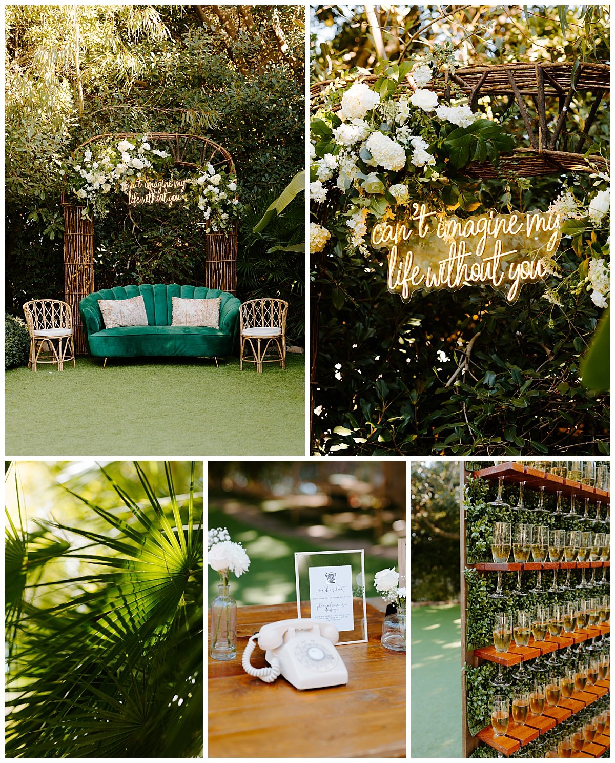 wedding day details for winter wedding at the botanica wedding trademark venue in oceanside